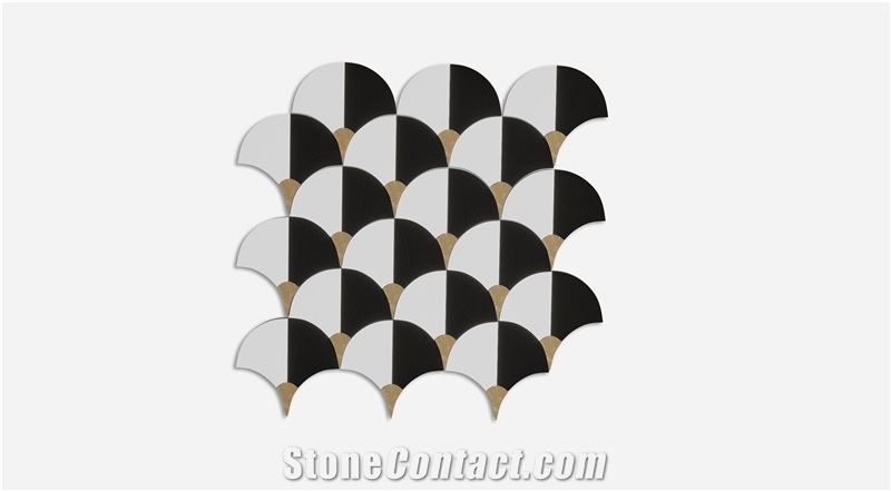 Pearl Shell Marble Mosaic Tiles For Kitchen Pool Decoration