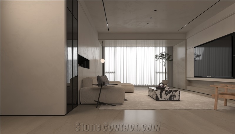 Polished Moleanos White Limestone Slabs For Wall Decoration