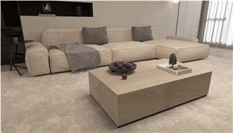 Polished Moleanos White Limestone Slabs For Wall Decoration
