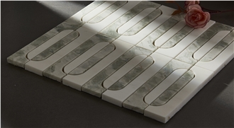 Quality Rectangular Marble Mosaic Tiles For Home Decoration