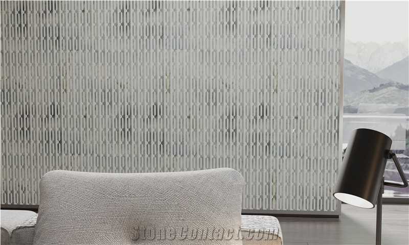 Quality Rectangular Marble Mosaic Tiles For Home Decoration