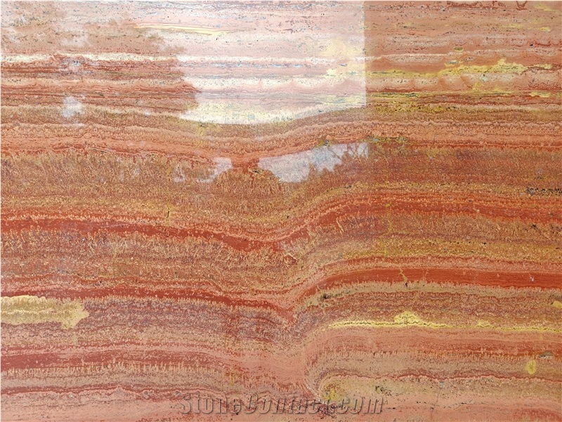 Red Travertine Slabs For Sountertops Flooring Decoration