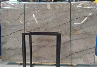 River Grey Marble Slabs For TV Background Wall Decoration