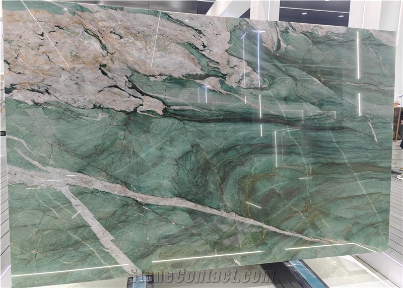 Royal Green Quartzite Slabs For Wall Tile Home Decoration