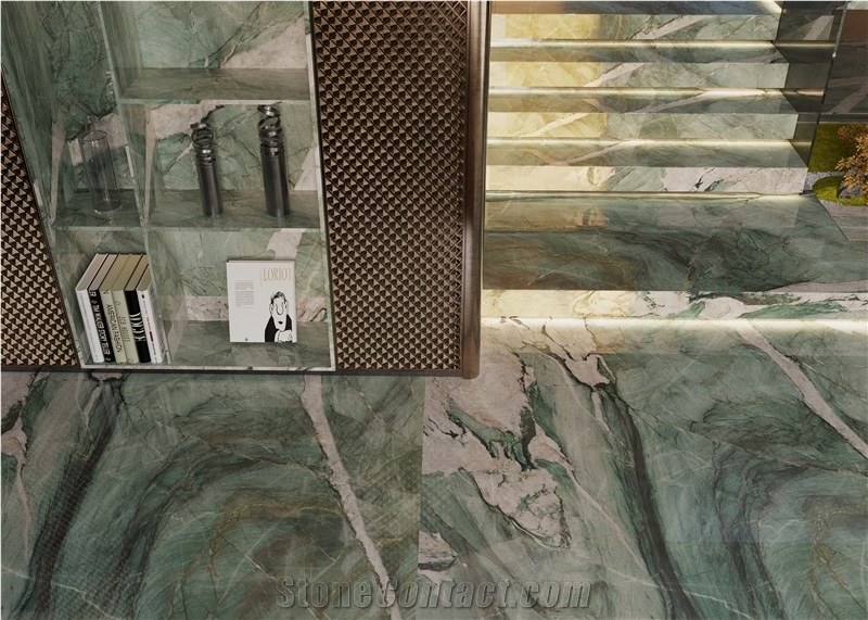 Royal Green Quartzite Slabs For Wall Tile Home Decoration