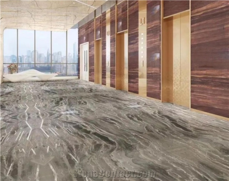 Silk Road Quartzite Slabs For TV Background Wall Decoration