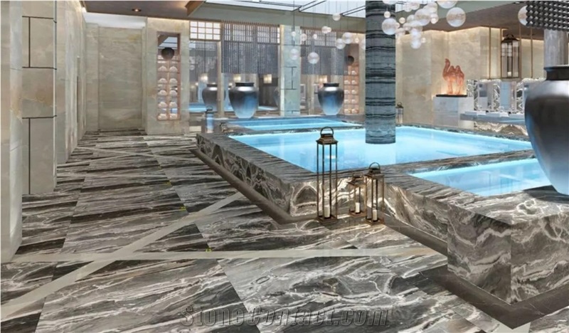 Silk Road Quartzite Slabs For TV Background Wall Decoration