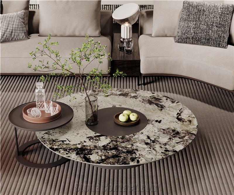 Splendor White Luxury Granite Slabs For Home Wall Decoration