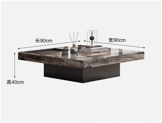 Venetian Grey Marble Coffee Table Set For Home Decoration