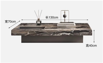 Venetian Grey Marble Coffee Table Set For Home Decoration