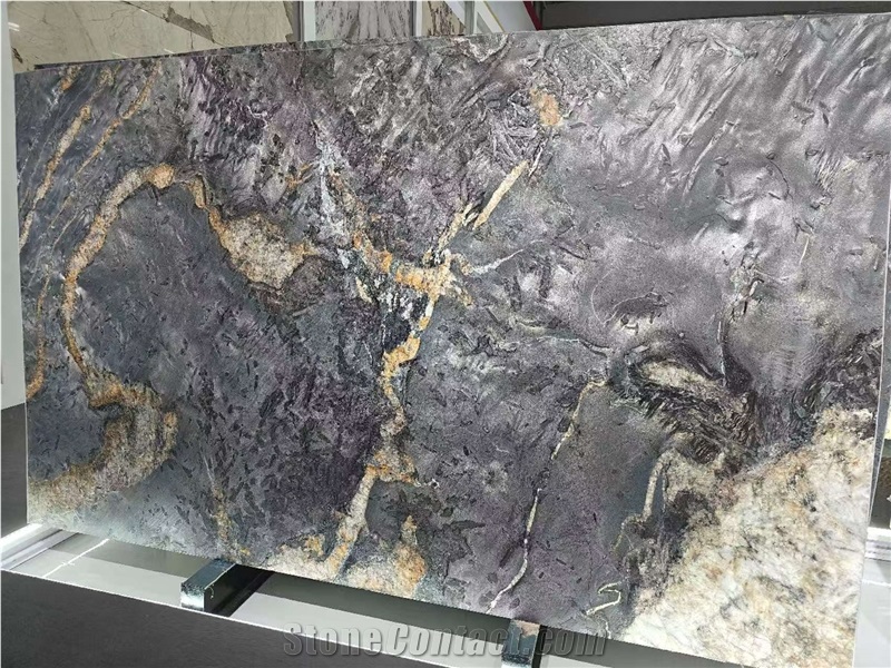 Versace Black Granite Slabs For Villa Indoor Wall Decoration