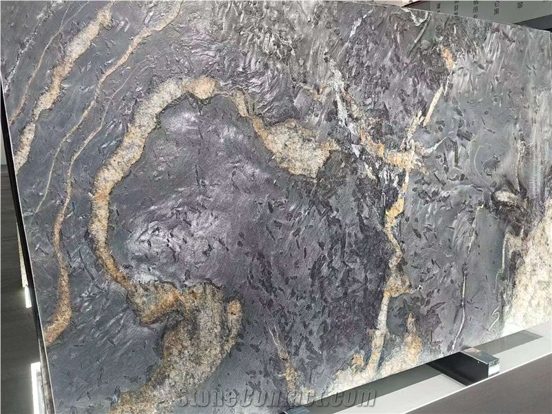 Versace Black Granite Slabs For Villa Indoor Wall Decoration