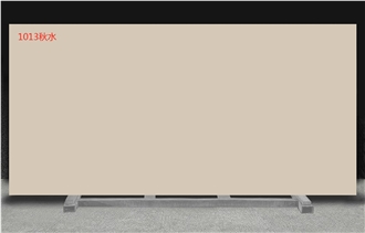 2025 Xiongjie Quartz Slabs Tiles Solid Beige Color
