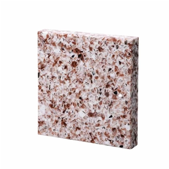 Artificial Pink Crystallized Quartz Slabs Walls Tiles
