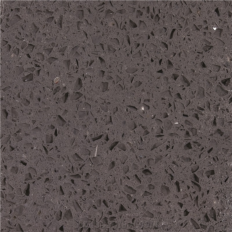Artificial Quartz Slabs Grey Crystal Shower Wall Tiles
