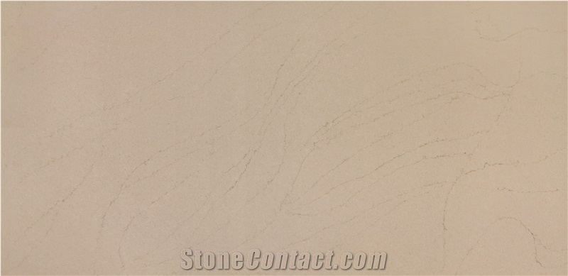 Beige And Honed Quartz Slabs ,200 X 1600 X18mm