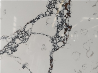 Calacatta White Quartz Slabs Stone Kitchen Countertops