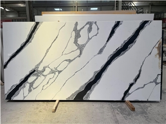 China Panda White Engineering Quartz Artificial Stone Slabs
