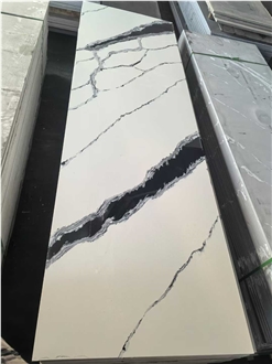 China Panda White Engineering Quartz Artificial Stone Slabs