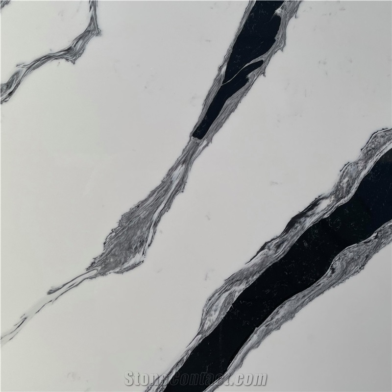 China Panda White Engineering Quartz Artificial Stone Slabs