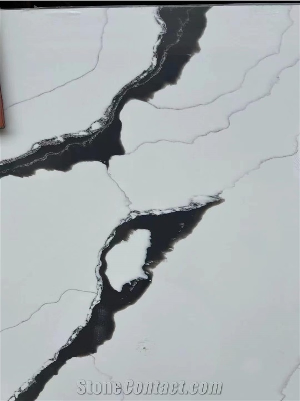 China Panda White Engineering Quartz Artificial Stone Slabs