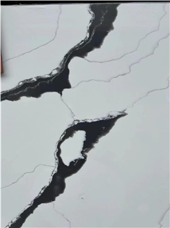 China Panda White Engineering Quartz Artificial Stone Slabs