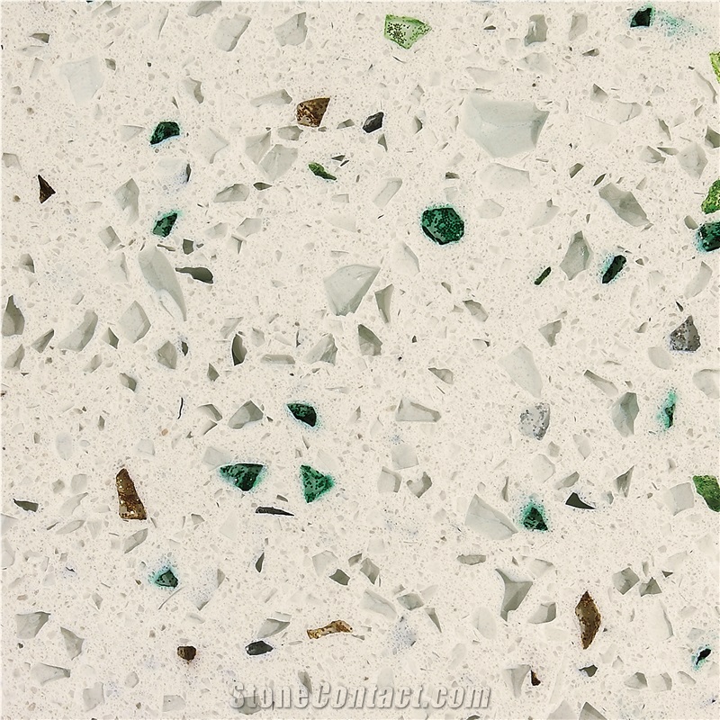 Green Particle Board Quartz Floor For Renovation