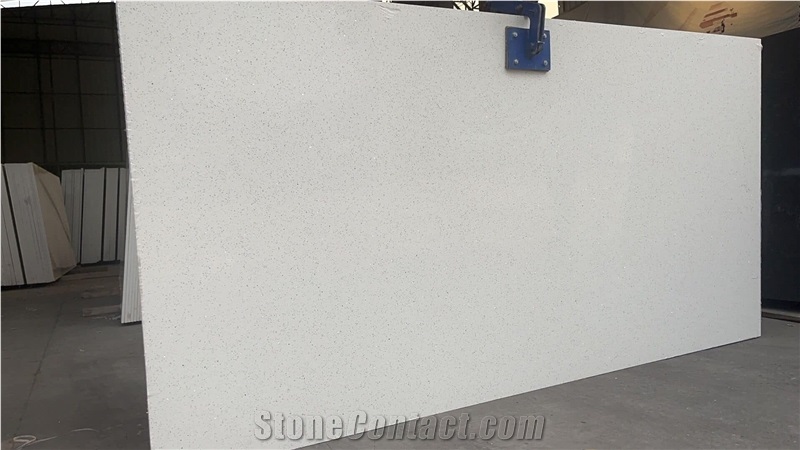 Guangdong Xiongjie Pure Crystal White Quartz Slabs
