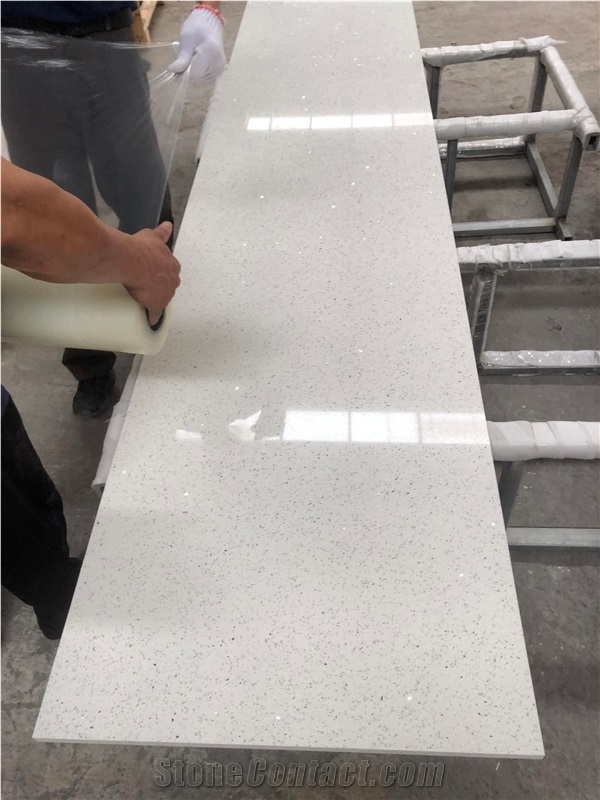 Guangdong Xiongjie Pure Crystal White Quartz Slabs