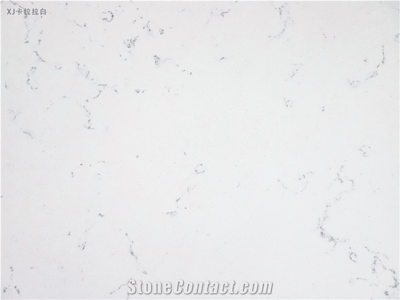 Polished White Quartz Slabs For Kitchen Countertop