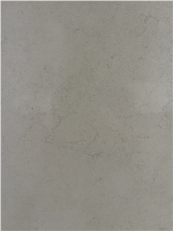 Pure Grey Quartz Slabs Hotel Apartment Wall Floor Tiles