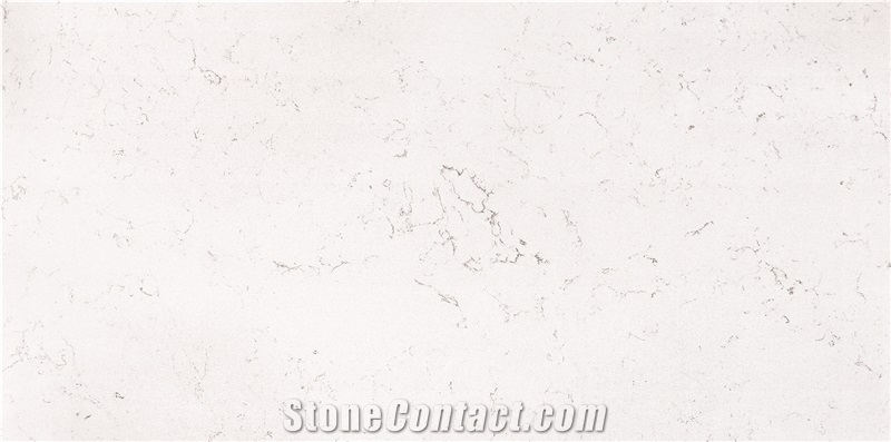 Semi White Quartz Slabs For Building Materials