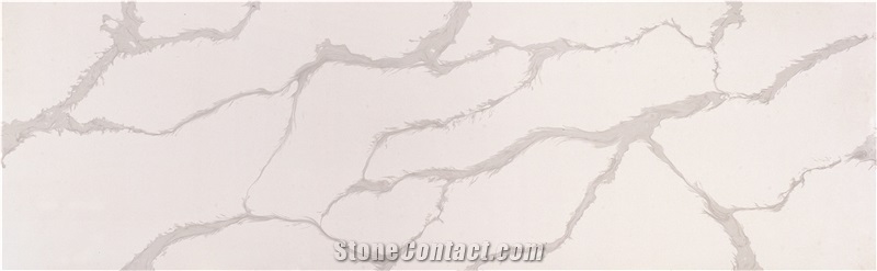Semi White Quartz Slabs For Furniture Surface