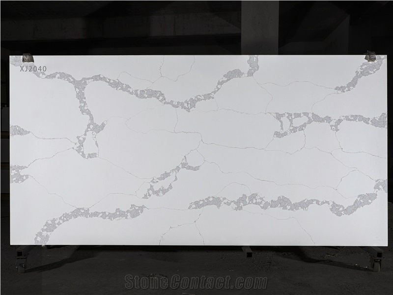 White Artificial Stone Slabs For Kitchen Counter