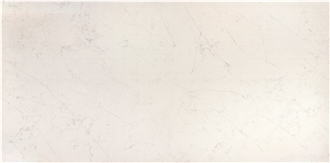 White Dew Quartz Slabs，2400Up X 1200Up X 18Mm