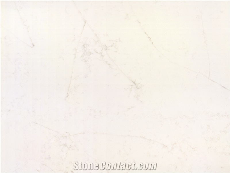 White Dew Quartz Slabs，2400Up X 1200Up X 18Mm