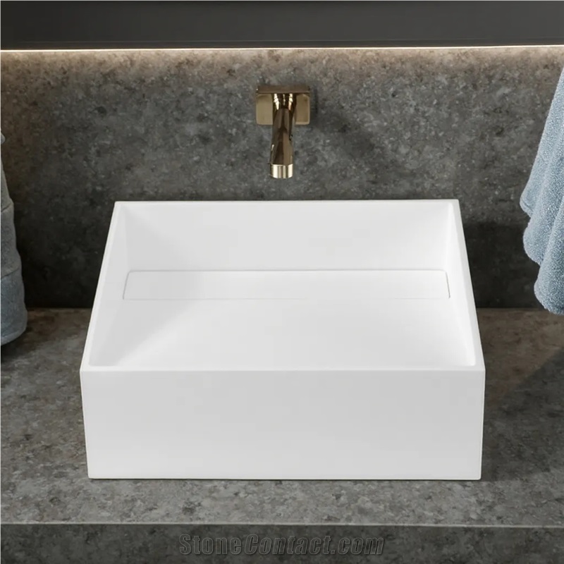 Wholesale Counter Sink Rectangular Quartz Wash Basin