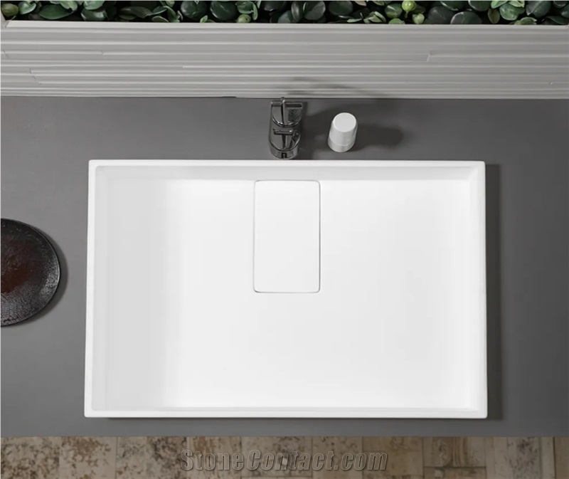 Wholesale Counter Sink Rectangular Quartz Wash Basin