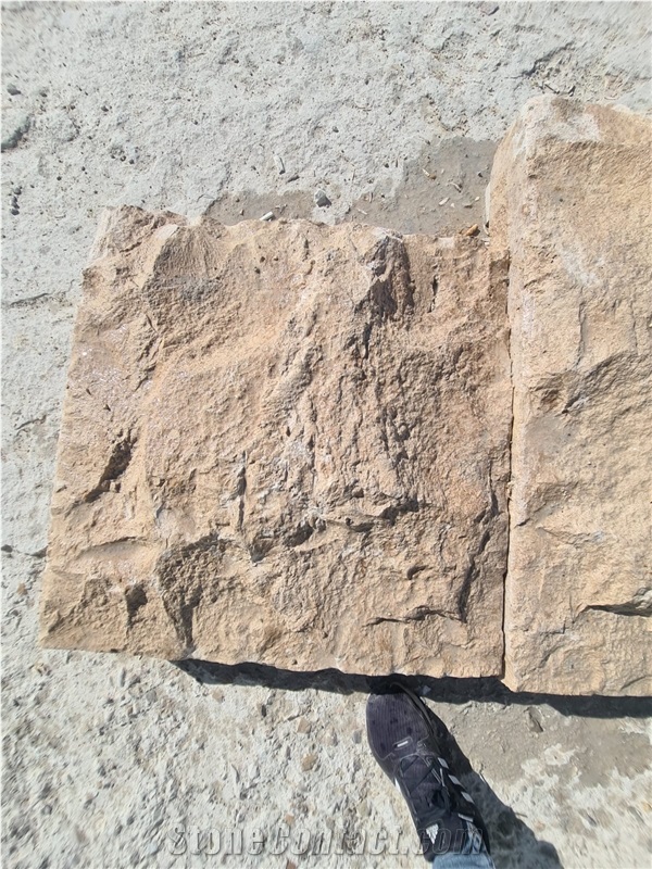 Big Size Split Face Travertine Split Wall Stone