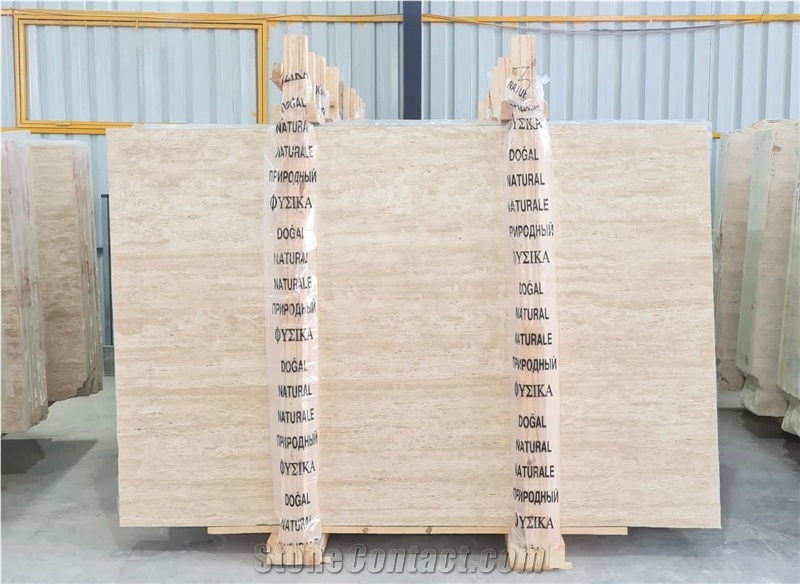 Denizli Light Travertine Slabs