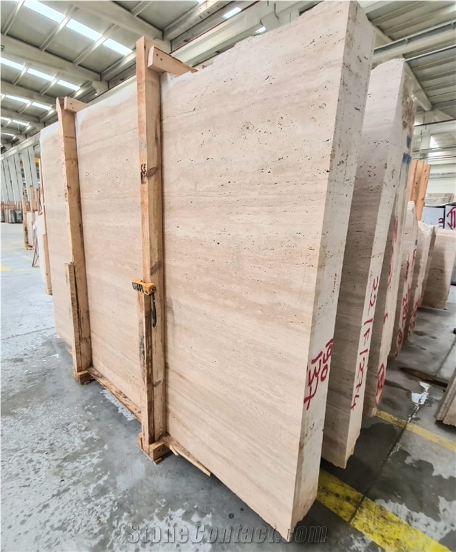 Denizli Light Travertine Slabs