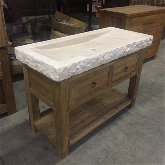 Ivory Travertine Wash Basin