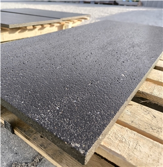 Leathered Black Basalt Tiles