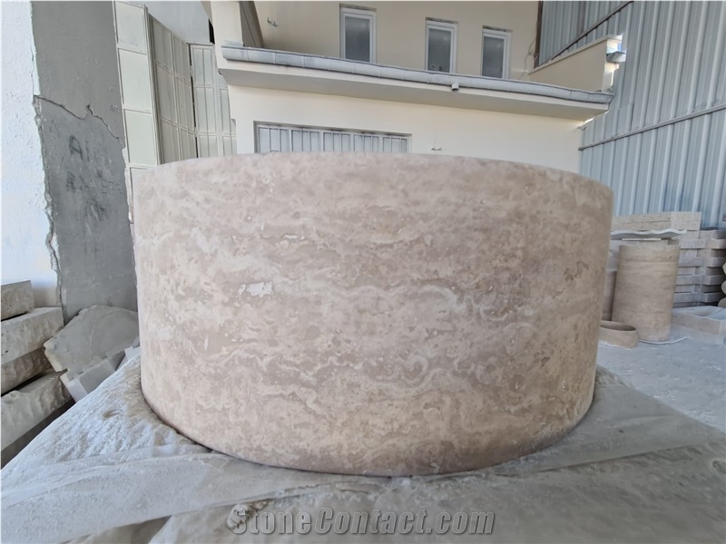 Natural Travertine Wash Basin