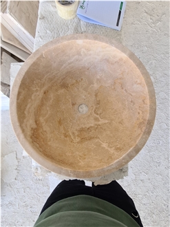 Natural Travertine Wash Basin