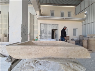 Natural Travertine Wash Basin