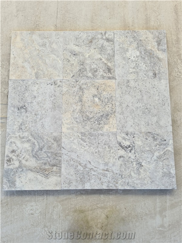 Silver Travertine Tumbled Premium Tiles