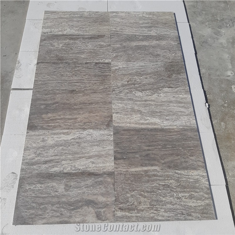 Silver Travertine Veincut Tiles