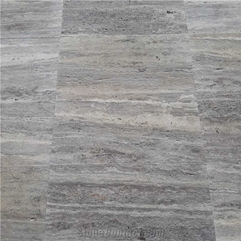 Silver Travertine Veincut Tiles