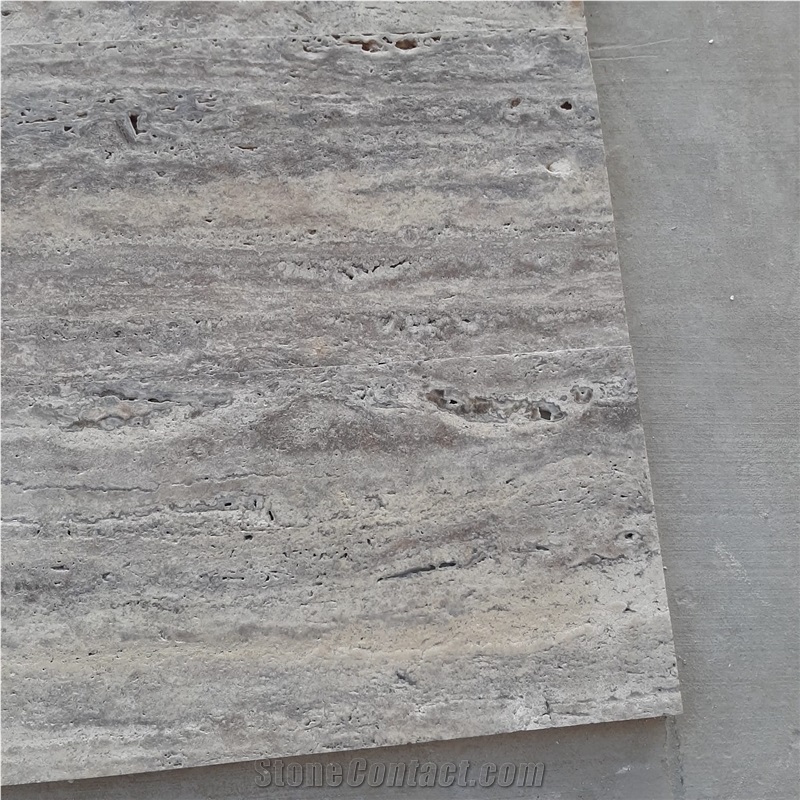 Silver Travertine Veincut Tiles